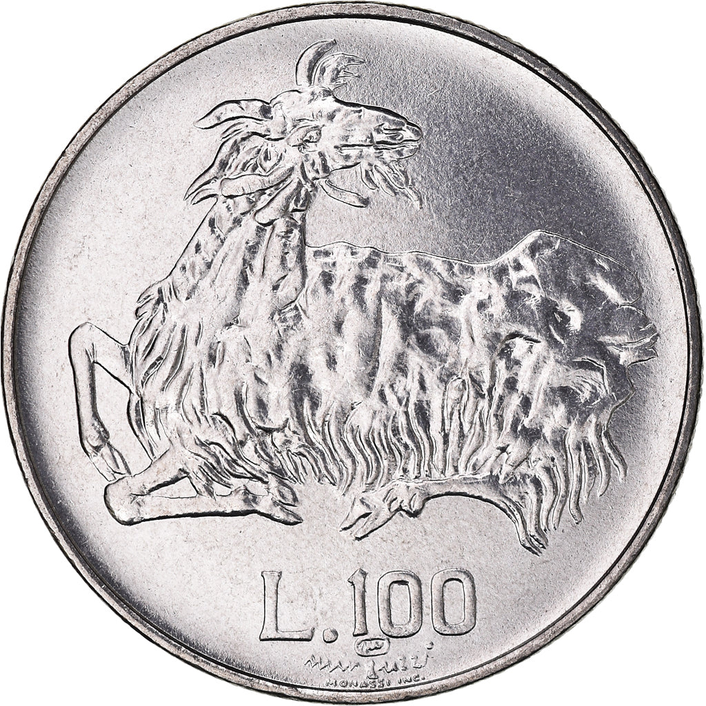 Moeda, San Marino, 100 Lire, 1974, Rome, FDC, MS(63), Aço, KM:36