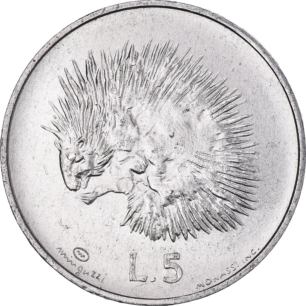 Coin, San Marino, 5 Lire, 1974, Rome, EF(40-45), Aluminum, KM:32