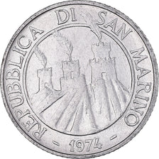 Monnaie, Saint Marin , 2 Lire, 1974, Rome, TTB, Aluminium, KM:31