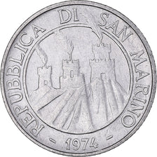 Monnaie, Saint Marin , 2 Lire, 1974, Rome, TTB+, Aluminium, KM:31