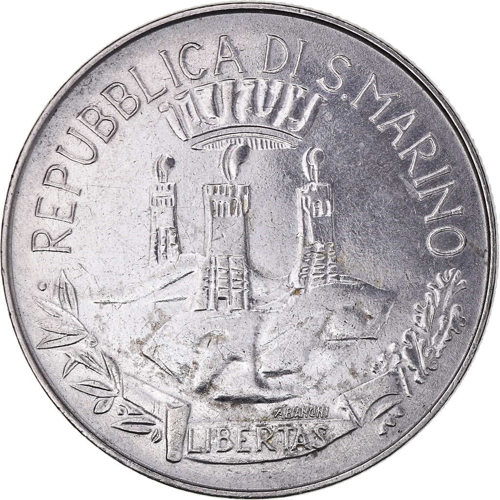 Moeda, San Marino, 100 Lire, 1982, Rome, EF(40-45), Aço, KM:137