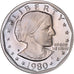 Moneta, USA, Susan B. Anthony Dollar, Dollar, 1980, U.S. Mint, San Francisco