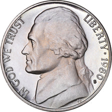 Monnaie, États-Unis, Jefferson Nickel, 5 Cents, 1980, U.S. Mint, San Francisco