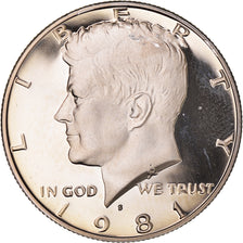 Coin, United States, Kennedy Half Dollar, Half Dollar, 1981, U.S. Mint, San