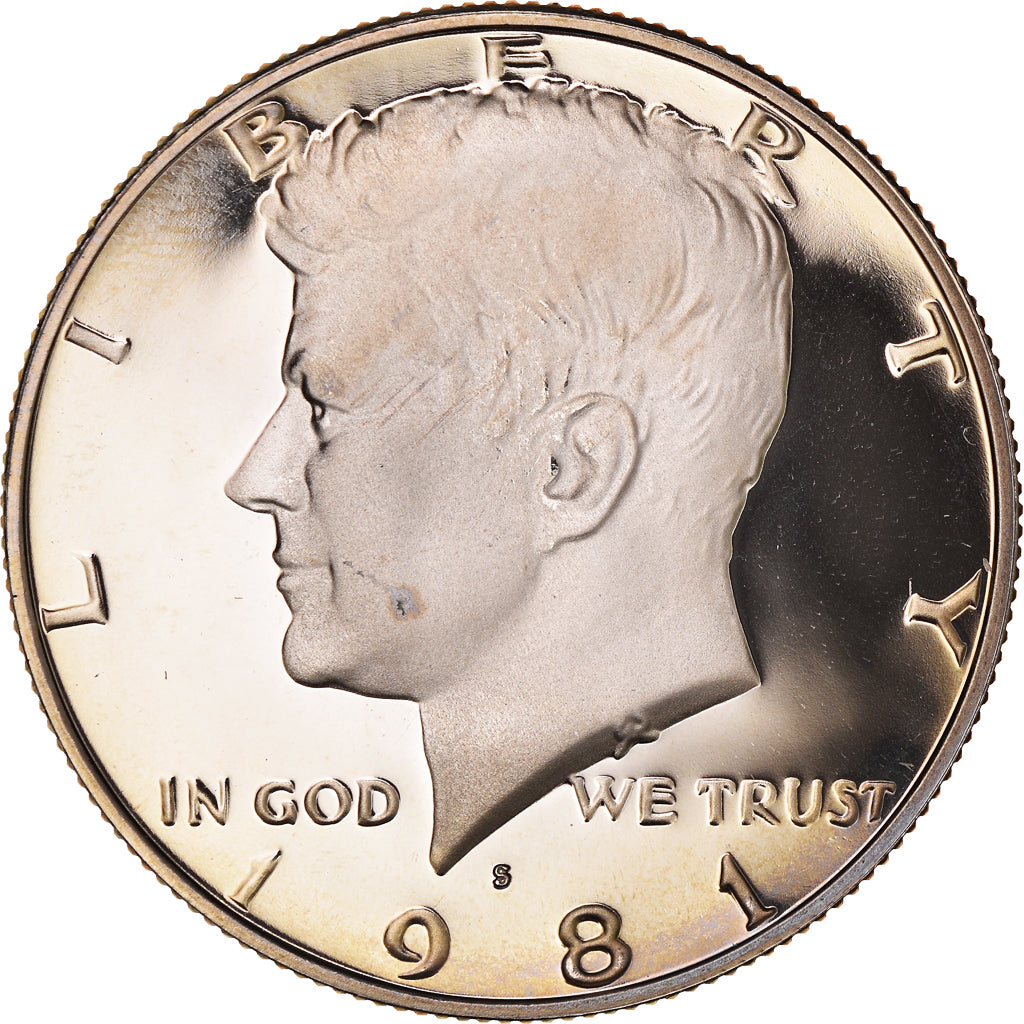 Coin, United States, Kennedy Half Dollar, Half Dollar, 1981, U.S. Mint, San