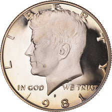 Coin, United States, Kennedy Half Dollar, Half Dollar, 1981, U.S. Mint, San