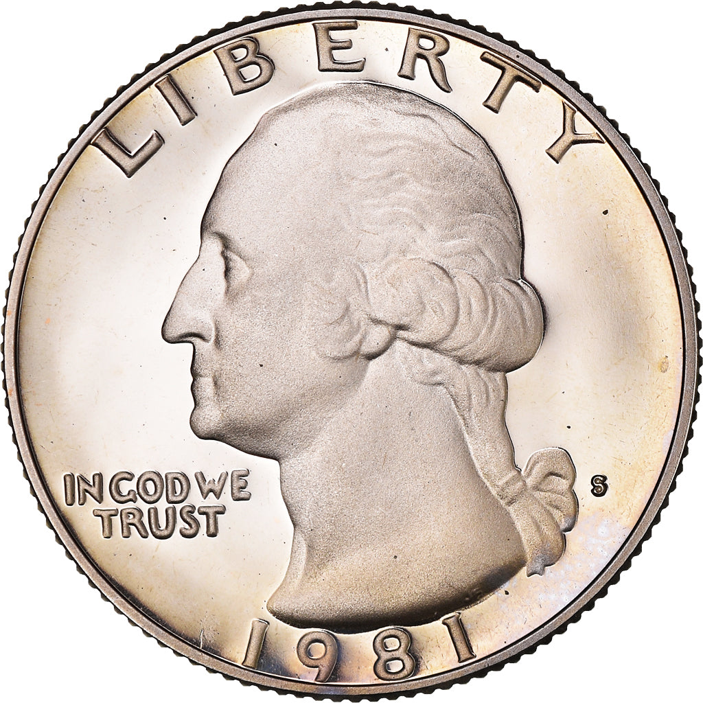 Coin, United States, Washington Quarter, Quarter, 1981, U.S. Mint, San