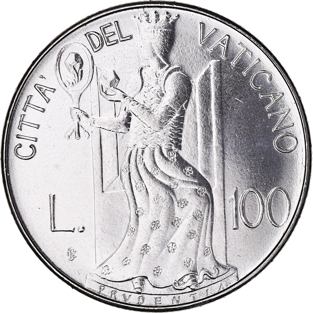 Coin, VATICAN CITY, John Paul II, 100 Lire, 1980, Roma, MS(65-70), Stainless