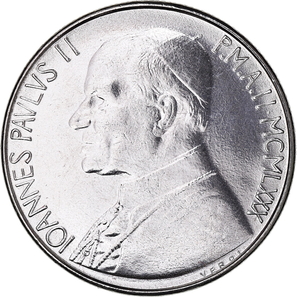 Monnaie, Cité du Vatican, John Paul II, 100 Lire, 1980, Roma, FDC, Acier