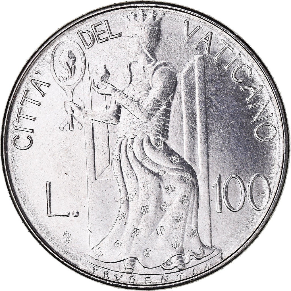 Moeda, CIDADE DO VATICANO, John Paul II, 100 Lire, 1980, Roma, MS(63), Aço