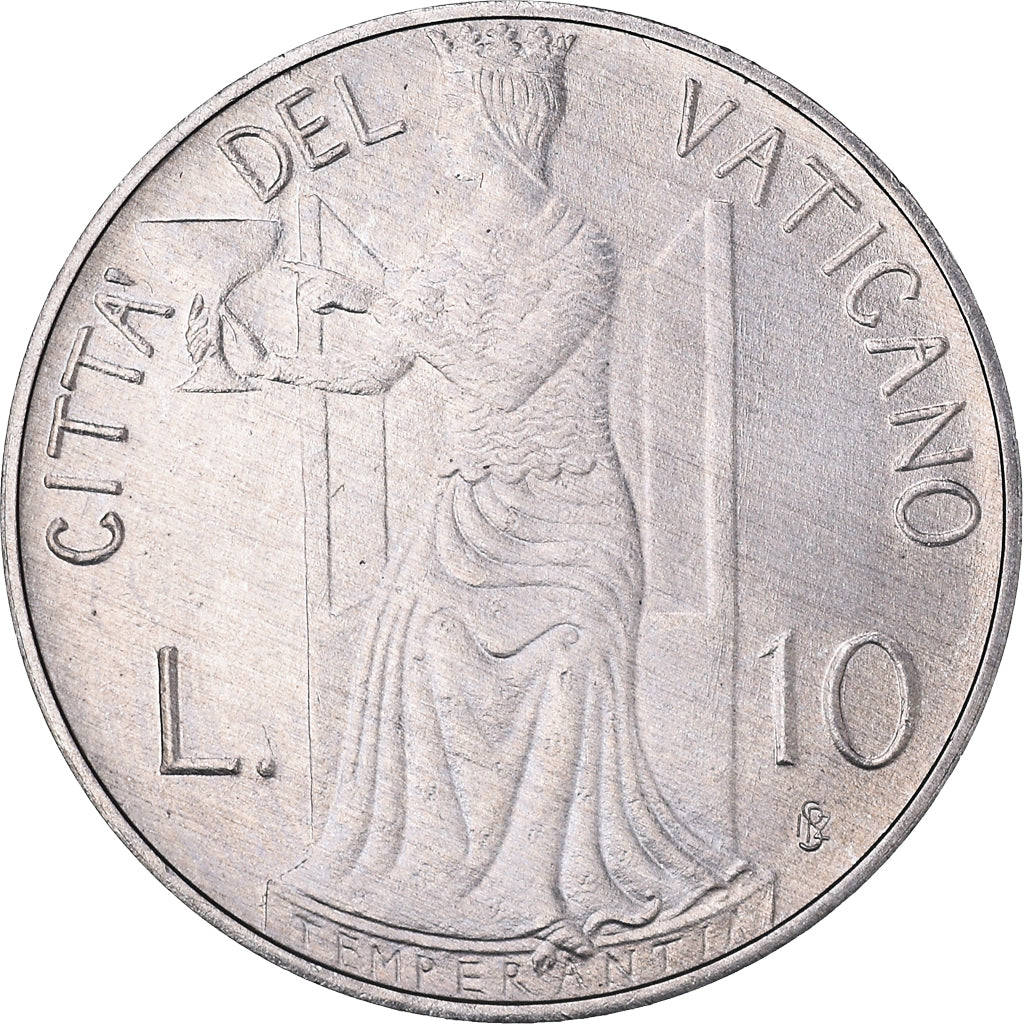 Monnaie, Cité du Vatican, John Paul II, 10 Lire, 1980, Roma, SPL, Aluminium