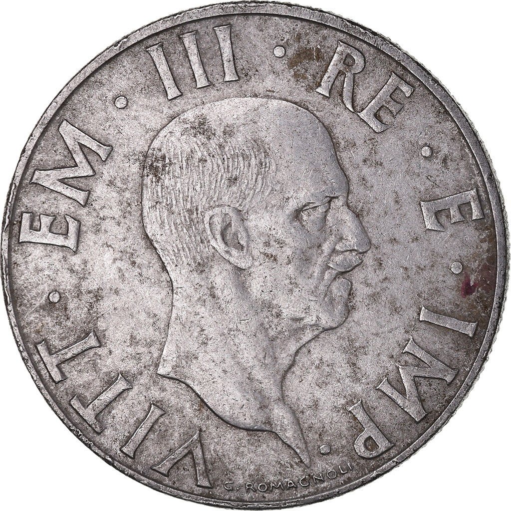 Moneta, Italia, Vittorio Emanuele III, 2 Lire, 1940, Rome, MB, Acciaio