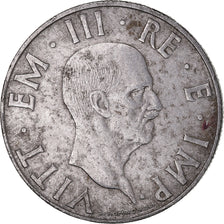 Moneta, Italia, Vittorio Emanuele III, 2 Lire, 1940, Rome, MB, Acciaio