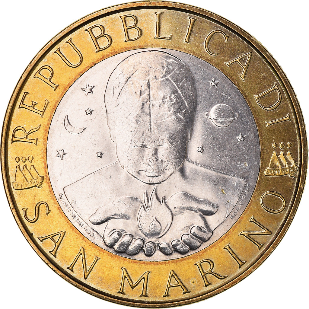 Moneta, San Marino, 1000 Lire, 1999, Rome, BB+, Bi-metallico, KM:395