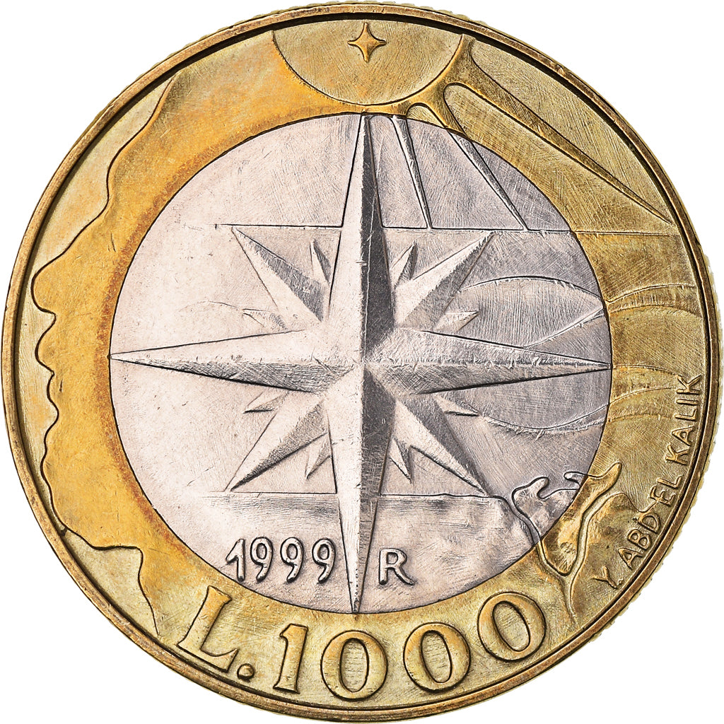 Moneta, San Marino, 1000 Lire, 1999, Rome, BB+, Bi-metallico, KM:395
