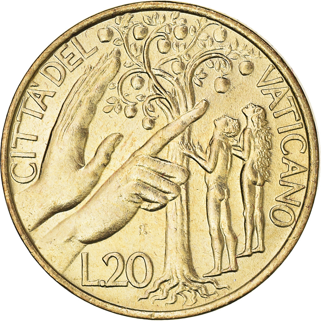 Coin, VATICAN CITY, John Paul II, 20 Lire, 1988, Roma, FDC, MS(65-70)