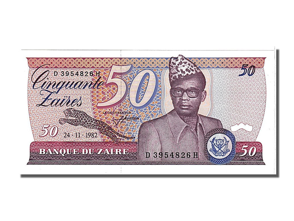 Banknote, Zaire, 50 Zaïres, 1982, 1982-11-24, UNC(65-70)