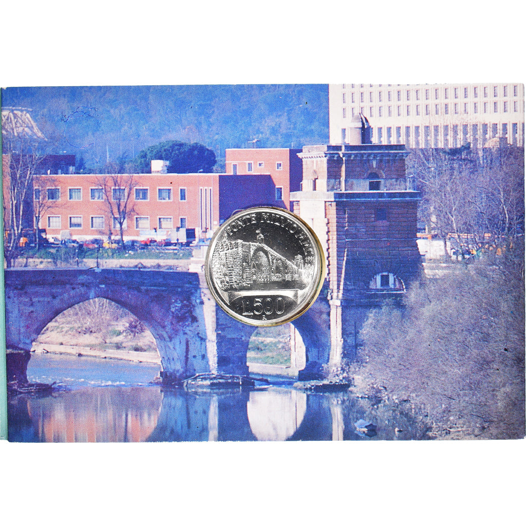 Coin, Italy, 2100ème anniversaire - Pont Milvius, 500 Lire, 1991, BU