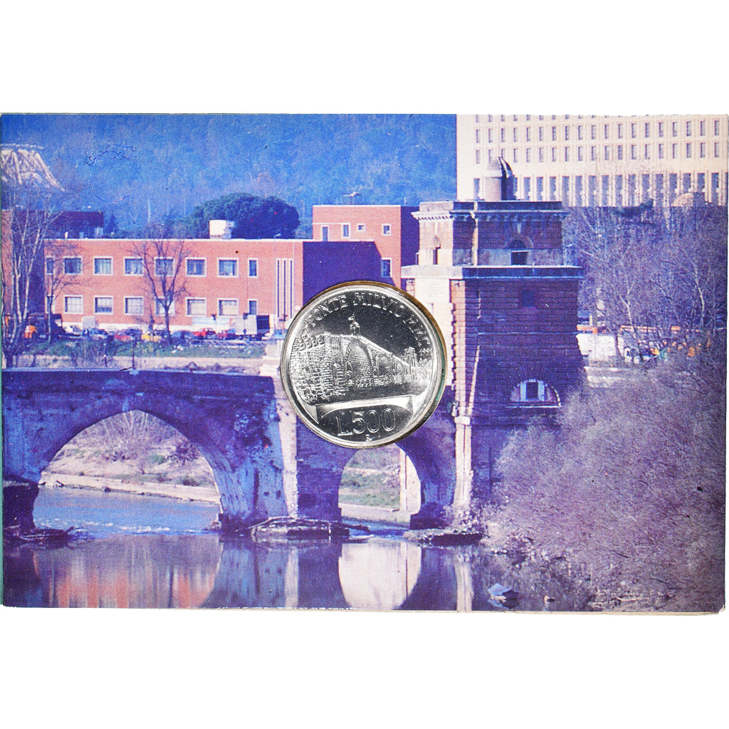 Monnaie, Italie, 2100ème anniversaire - Pont Milvius, 500 Lire, 1991, BU, FDC