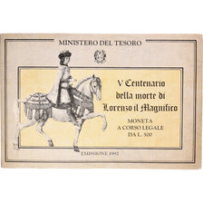 Coin, Italy, Lorenzo il Magnifico, 500 Lire, 1992, BU, MS(65-70), Silver, KM:149