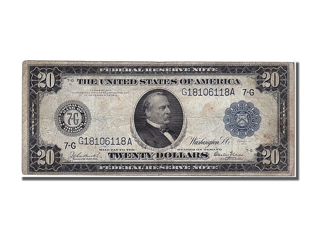 Banknote, United States, Twenty Dollars, 1914, KM:623, VF(20-25)