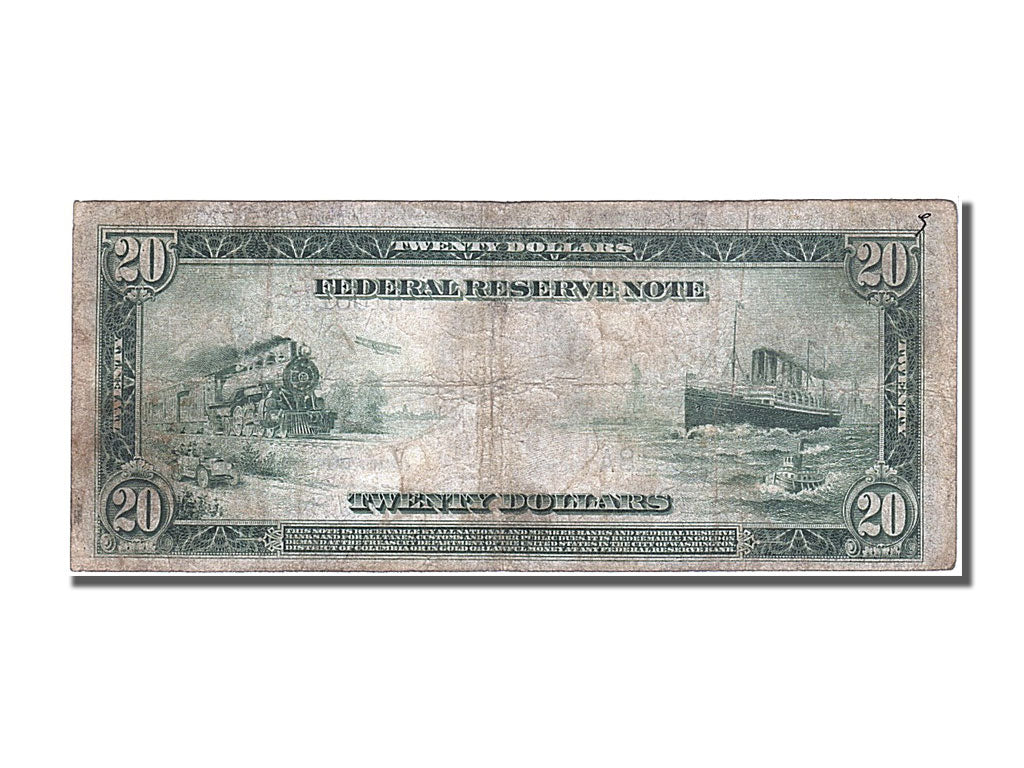 Banknote, United States, Twenty Dollars, 1914, KM:623, VF(20-25)