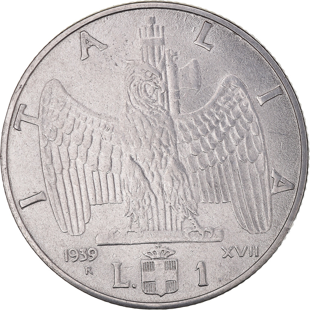 Munten, Italië, Lira, 1939, Rome, ZF, Acmonital (austénitique), KM:77a