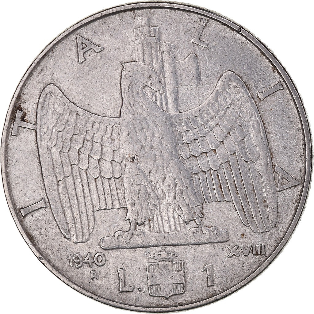 Moneta, Włochy, Vittorio Emanuele III, Lira, 1940, Rome, VF(30-35), Stal