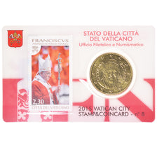 VATICAN CITY, 50 Euro Cent, 2015, Rome, N°8.FDC, MS(65-70), Brass