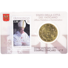 CIUDAD DEL VATICANO, 50 Euro Cent, 2015, Rome, N°9.FDC, FDC, Latón