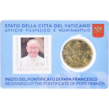 VATICAN CITY, 50 Euro Cent, Coin-Card Stamp 3, 2013, Rome, FDC, MS(65-70)