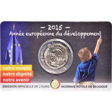 Bélgica, 2 Euro, 2015, Europees Jaar Voor Ontwikkeling .FDC, FDC, Bimetálico