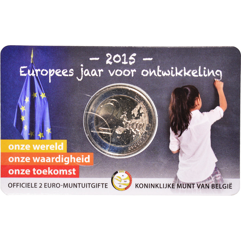 Belgium, 2 Euro, 2015, Europees Jaar Voor Ontwikkeling .FDC, MS(65-70)