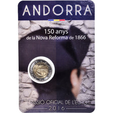 Andorra, 2 Euro, Réforme de 1866, 2016, BU, MS(65-70), Bi-Metallic