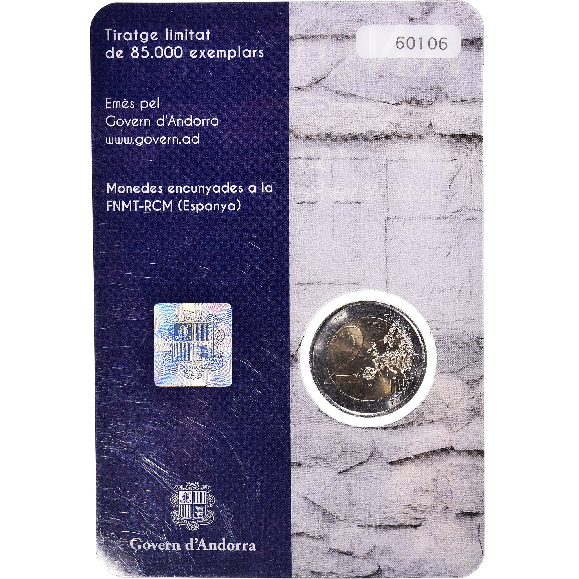 Andorra, 2 Euro, Réforme de 1866, 2016, BU, MS(65-70), Bi-Metallic