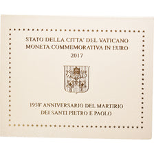 Vatican, 2 Euro, 2017, Martyre des Saints Pierre et Paul, MS(65-70), Bi-Metallic