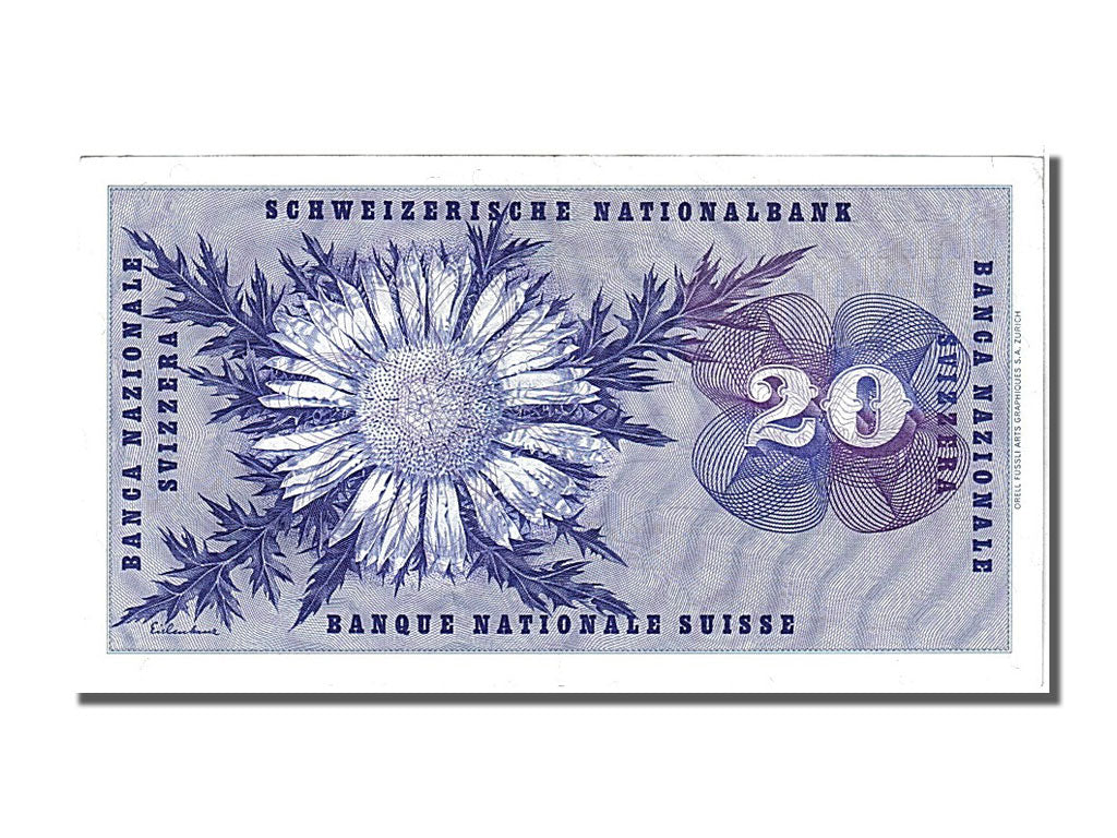 Switzerland, 20 Franken, 1974, KM #46v, 1974-02-07, UNC(63), 103X