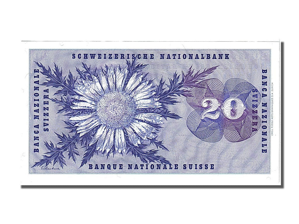 Switzerland, 20 Franken, 1974, KM #46v, 1974-02-07, UNC(65-70), 101G