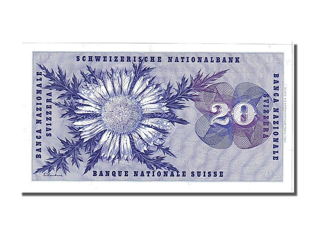 Switzerland, 20 Franken, 1976, KM #46w, 1976-04-09, UNC(65-70), 104B