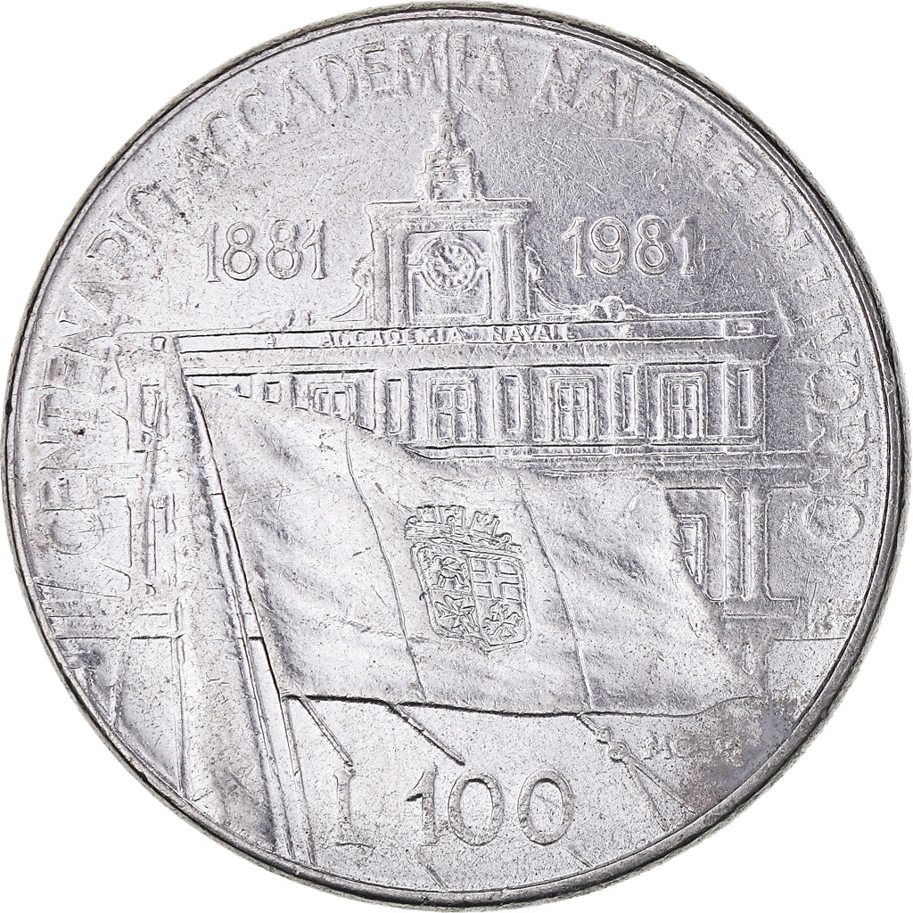 Moneta, Italia, 100 Lire, 1981, Rome, MB, Acciaio inossidabile, KM:108