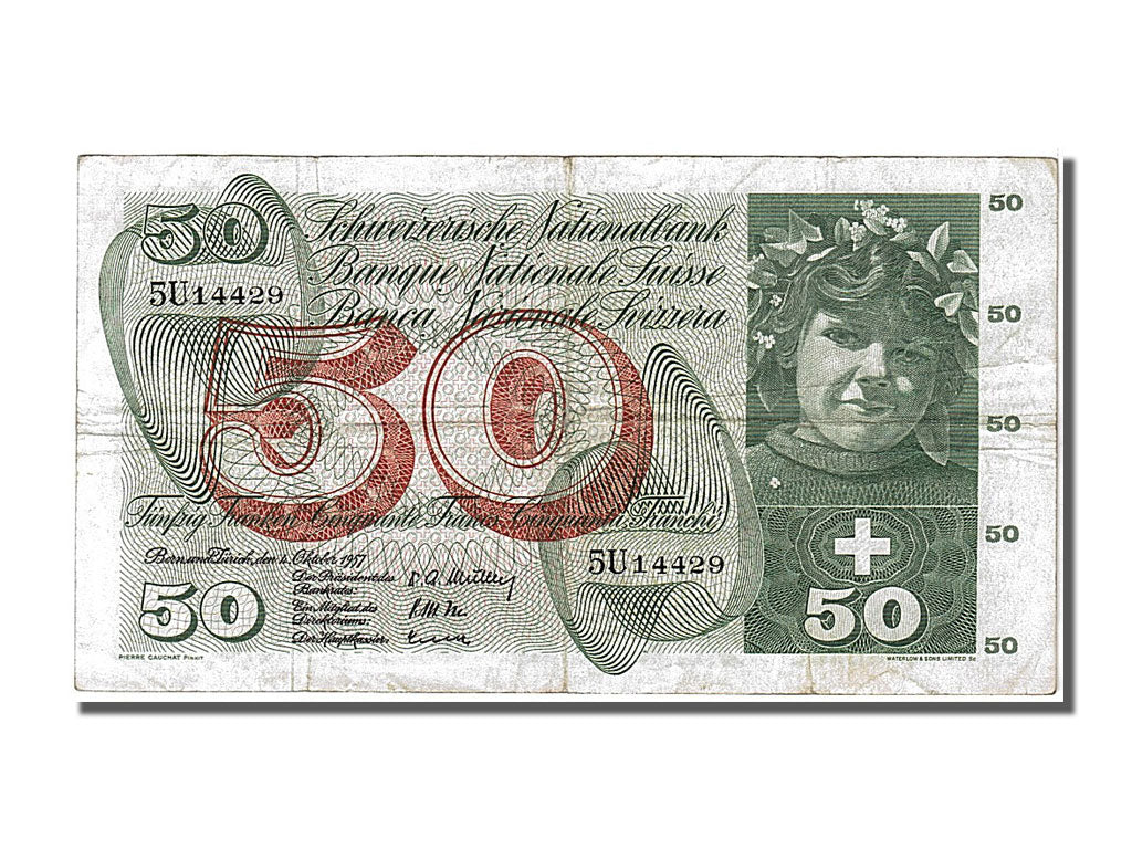 Geldschein, Schweiz, 50 Franken, 1957, 1957-10-04, SS