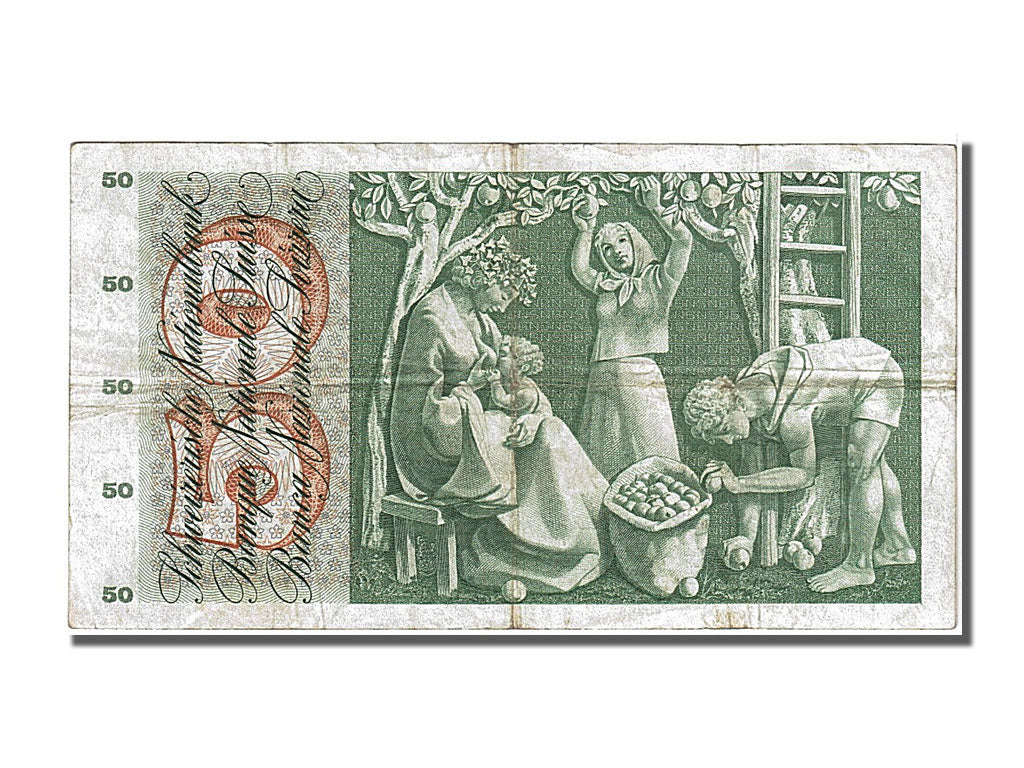Geldschein, Schweiz, 50 Franken, 1957, 1957-10-04, SS