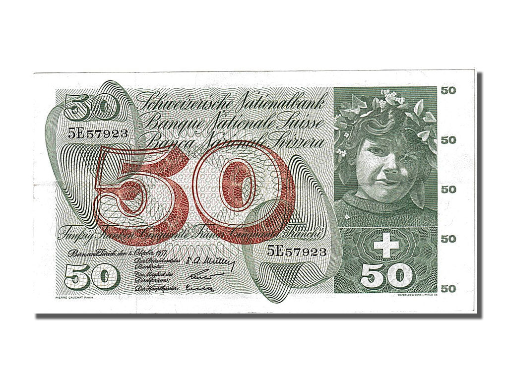 Banknote, Switzerland, 50 Franken, 1957, 1957-10-04, AU(55-58)