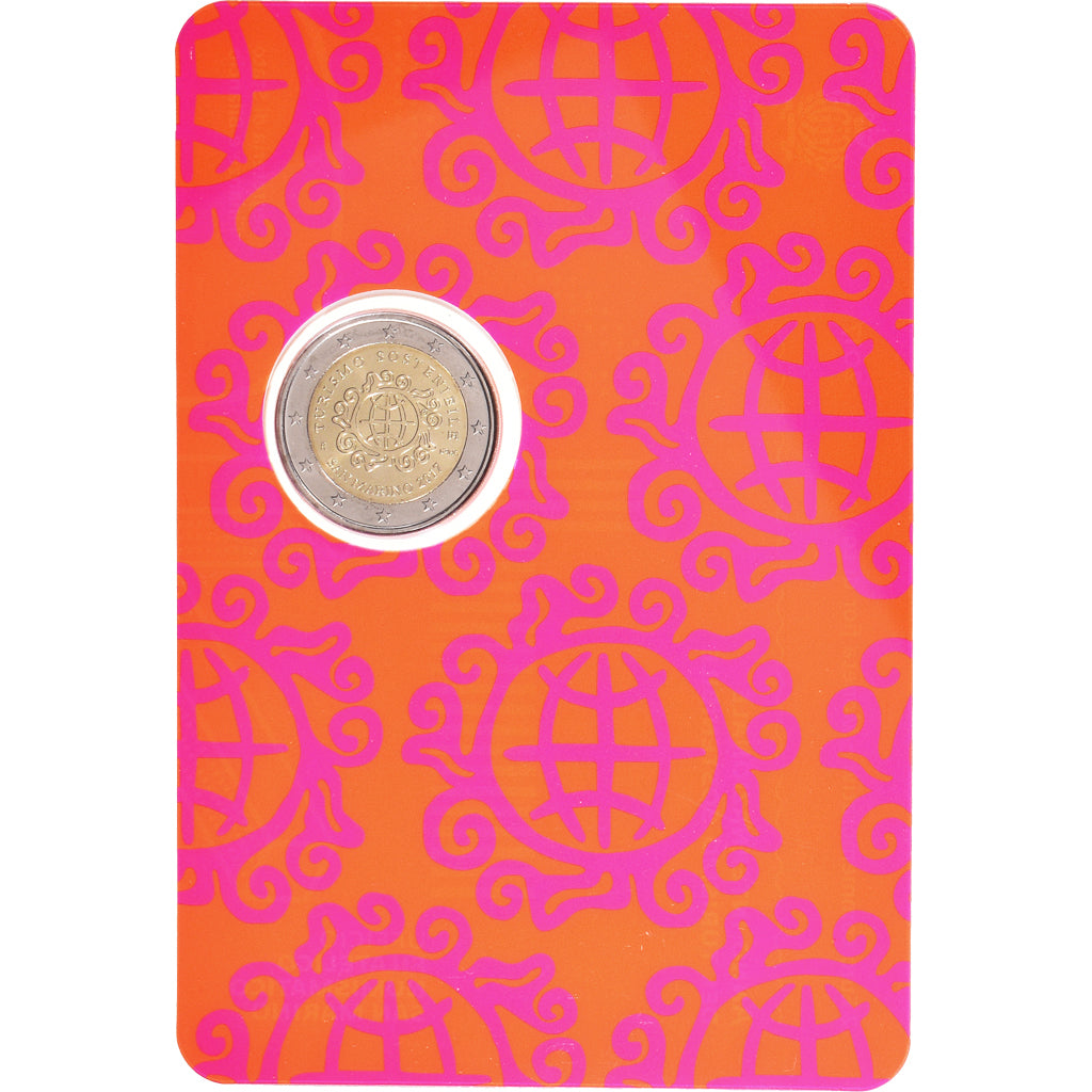San Marino, 2 Euro, Développement durable du tourisme, 2017, Rome, MS(65-70)
