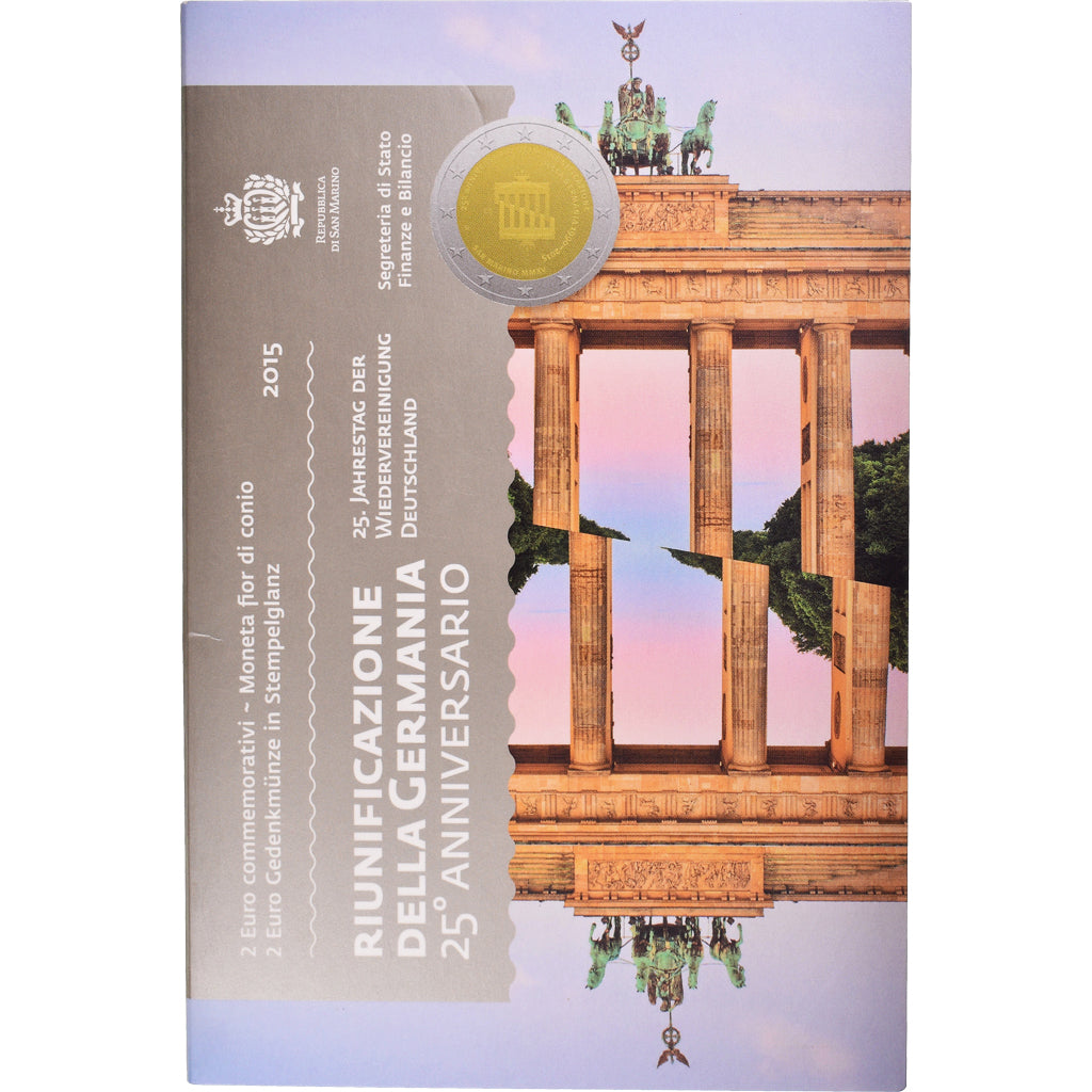 San Marino, 2 Euro, 25ème anniversaire de la réunification de l'Allemagne