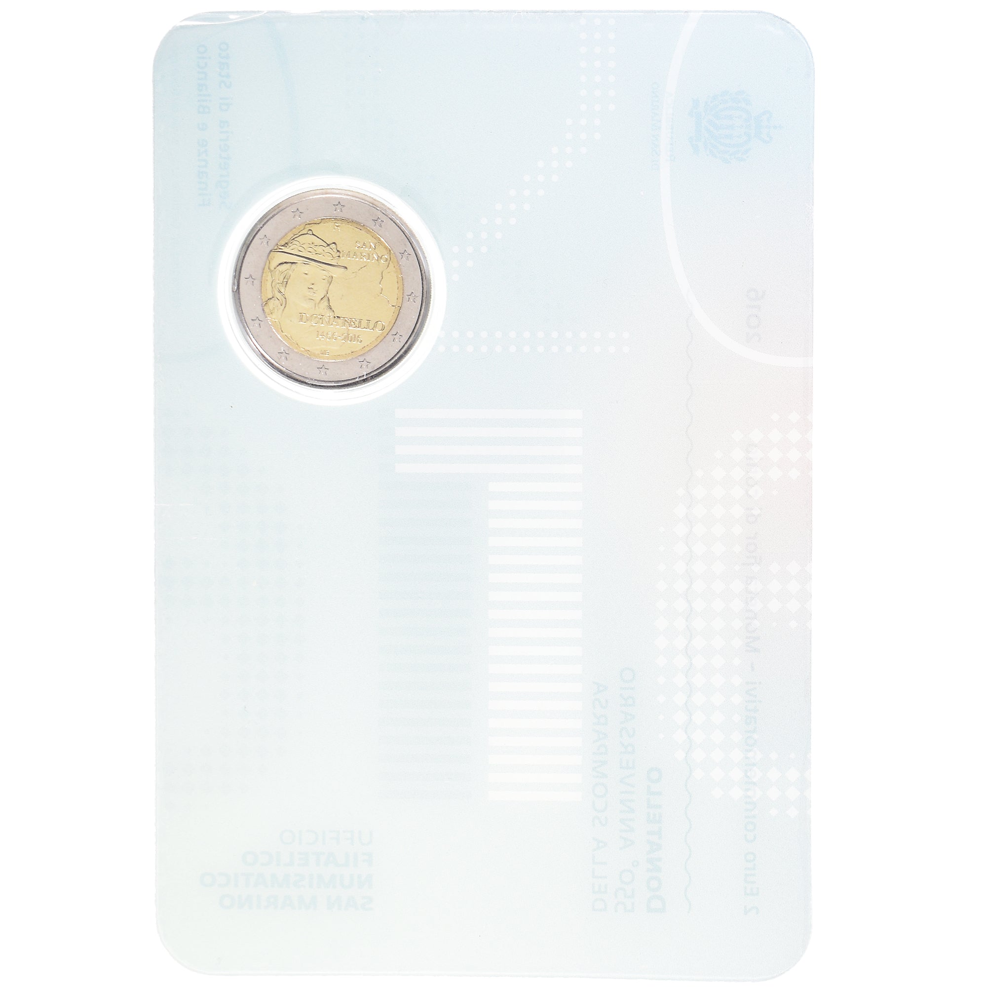 Saint Marin , 2 Euro, 2016, DONATELLO 550 °anniversario della Scomparsa, FDC