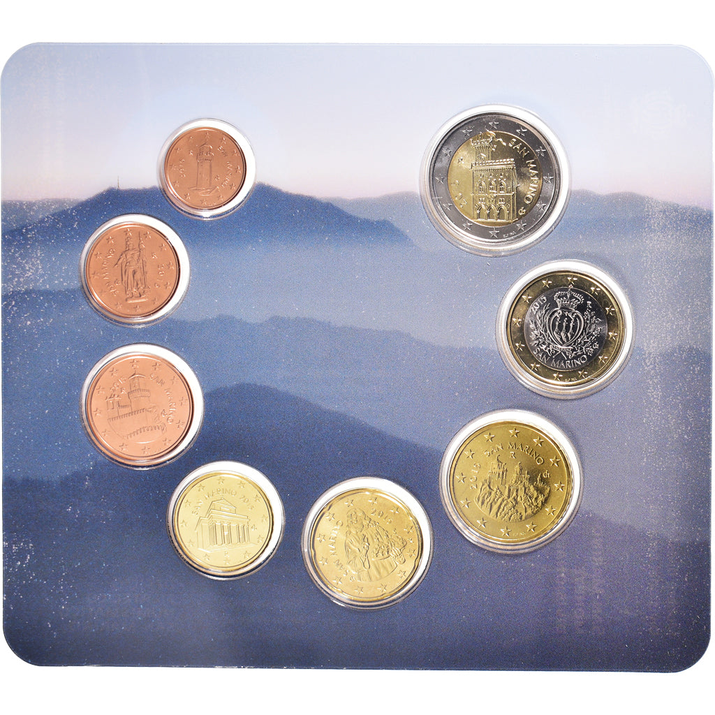 Saint Marin , 1 Cent to 2 Euro, 2015, Rome, Set Euro, FDC