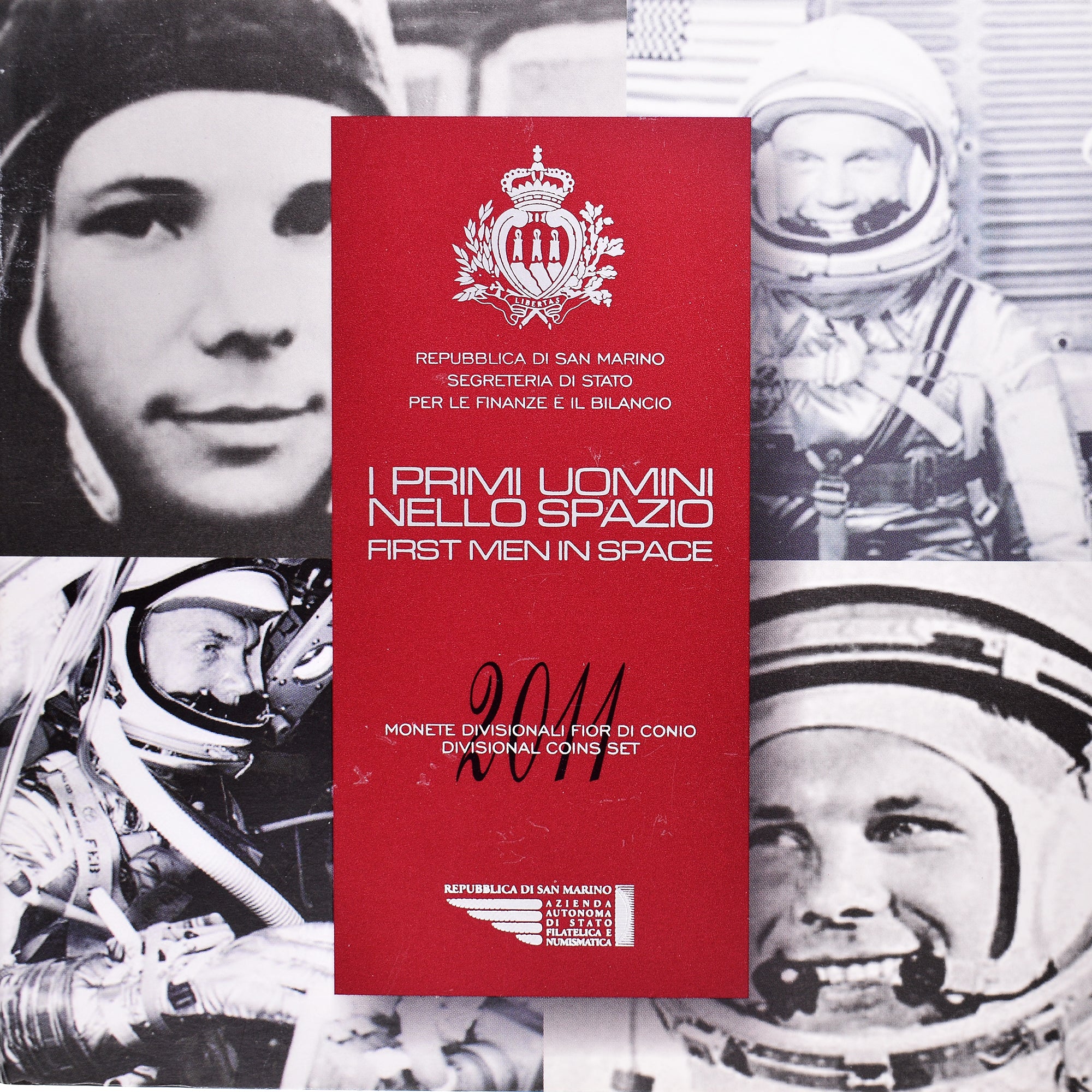 San Marino, Set, Premier homme dans l'espace, 2011, Rome, Euro-Set.BU, MS(65-70)