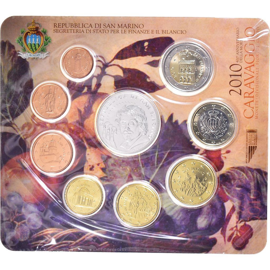 Saint Marin , Coffret, Caravaggio, 2010, Rome, Euro-Set.BU, FDC