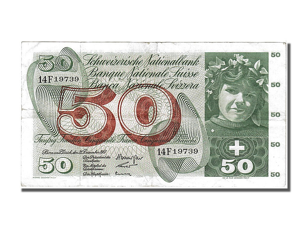 Switzerland, 50 Franken, 1961, KM #48b, 1961-12-21, EF(40-45), 14F